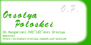 orsolya poloskei business card